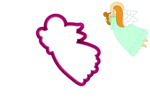 Foremka ANIOŁ Z HARFĄ.jpg