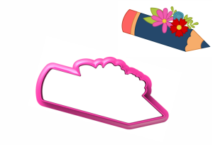 Foremka KREDKA Z KWIATAMI I LISTKAMI