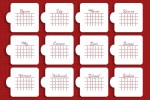 SZABLONY Kalendarz - miesiące pojedynczo lub w zestawie
