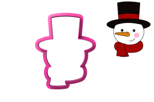 Foremka GŁOWA BAŁWANKA W SZALIKU