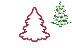 Foremka CHOINKA OŚNIEŻONA + szablon