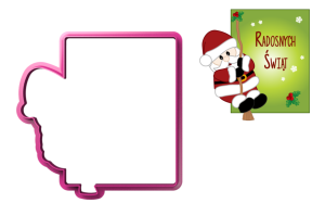 Foremka KARTKA Z MIKOŁAJEM NA SZNURKU