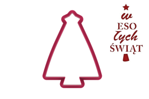 Foremka CHOINKA Z GWIAZDKĄ + szablon Choinkowe Wesołych Świąt