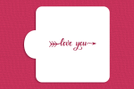 SZABLON Love you ze strzałką
