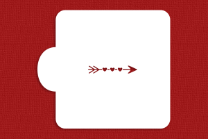 SZABLON Strzałka z sercami