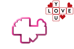 Foremka KRZYZÓWKOWE LOVE YOU