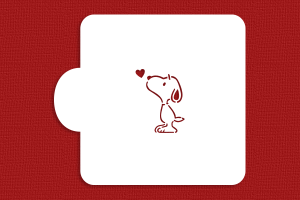 SZABLON Piesek z serduszkiem