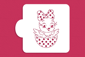 SZABLON Kurczak z kokardą w pisance