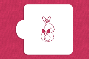 SZABLON Mały królik z kokardą