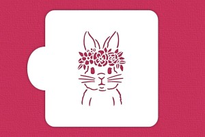 SZABLON Królik z wiankiem