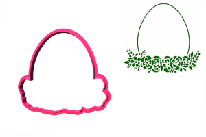 Foremka JAJKO Z KWIATAMI DO PERSONALIZACJI + szablon