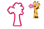 Foremka ŻYRAFA Z KWIATKIEM