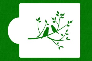 SZABLON Ptaszki na gałęzi