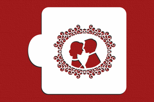 Młoda para w ramce ślubnej.png