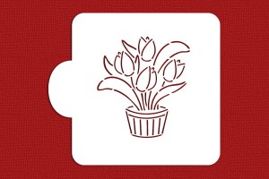 SZABLON Tulipany - kolorowanka / kontur