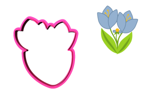 Foremka DWA MAŁE KWIATKI