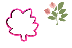 Foremka DWA KWIATKI Z GAŁĄZKĄ