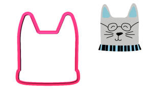 Foremka GŁOWA KOTA W SZALIKU