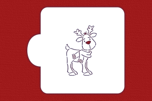 SZABLON Stojący renifer w szaliku