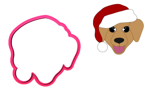 Foremka GŁOWA PSA W CZAPCE MIKOŁAJA.png