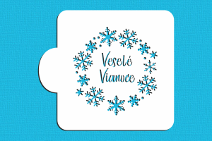 SZABLON Śnieżne Veselé Vianoce