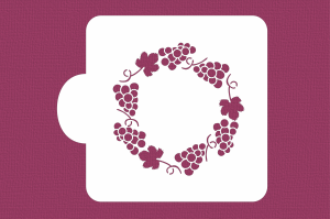 SZABLON Ramka z winogronami