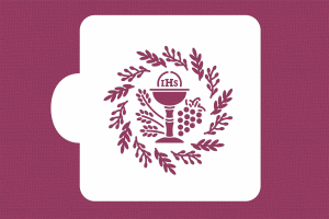 SZABLON Kielich z hostią w wianku