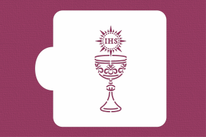 SZABLON Kielich z ozdobną hostią KOMUNIJNY