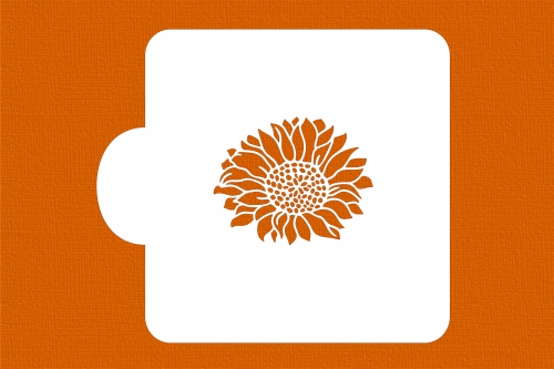 Kwiat słonecznika na pomarańczowym tle.png