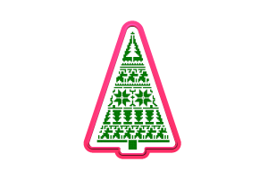 Foremka CHOINKA HAFTOWANA + szablon