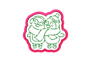 Foremka PINGWINY + szablon