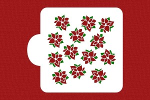 SZABLON Poinsecje - szablon dwuczęściowy