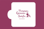 SZABLON DO PERSONALIZACJI - Pierwsza Komunia Święta z imieniem, kielichem i winogronem