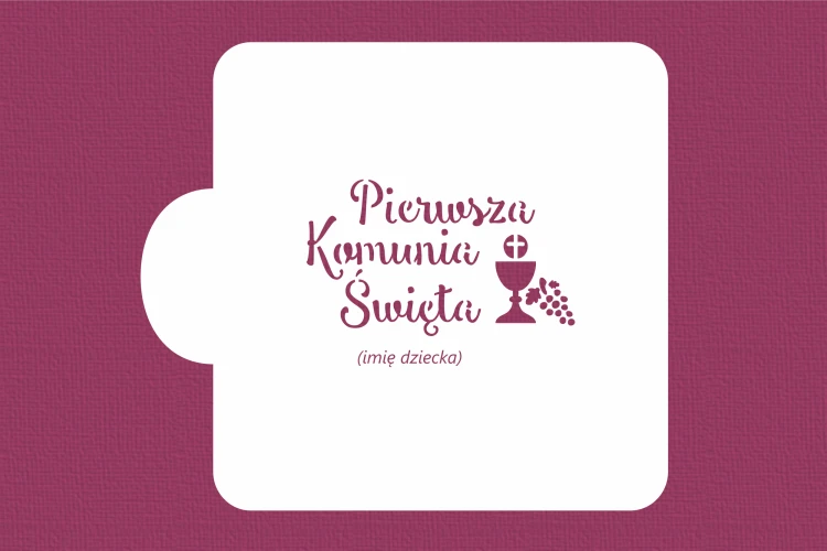 Pierwsza Komunia Święta z kielichem i winogronem - do personalizacji.png