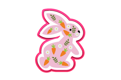 Królik z kwiatami i marchewkami - FOREMKA.png
