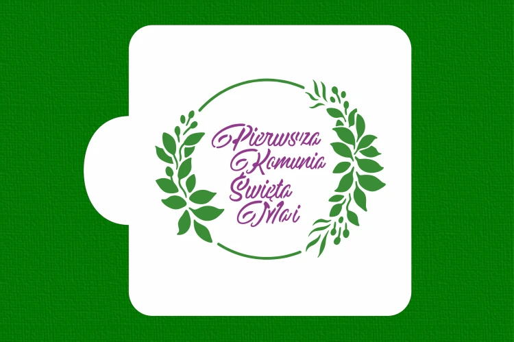 Okrągła ramka z listkami i personalizacją.png