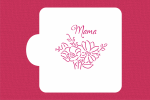 SZABLON Dzień Matki - kwiaty z napisem Mama