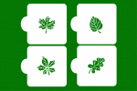 SZABLONY Zestaw "Małe listki" - 4 sztuki