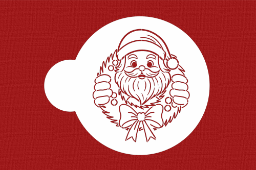 Mikołaj w świątecznym wianku - kolorowanka.png