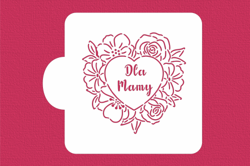 Serce z kwiatami z napisem Dla Mamy.png
