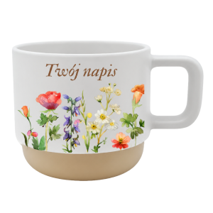 Kubek Prezent Personalizowany Dla Kobiety Urodziny Imieniny Kwiaty na łące 300ml
