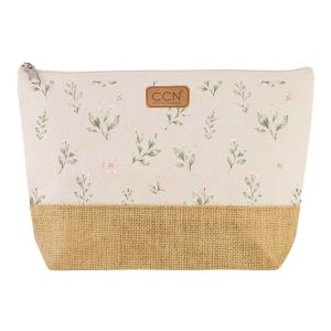Kosmetyczka Saszetka Bawełna Juta CCN Duża Eko Premium Delikatne Gałązki