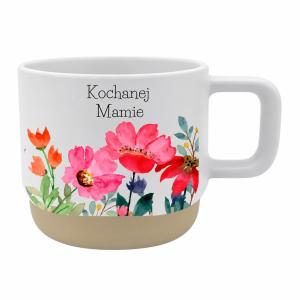 Kubek Prezent Napis Dla Kobiety Urodziny Imieniny Wiosenne Kwiaty 300ml