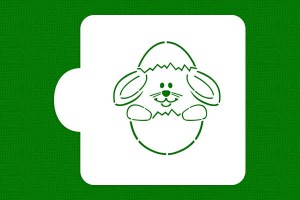 SZABLON Królik w jajku - kolorowanka / kontur