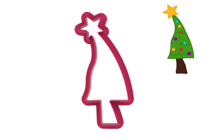 Foremka KRZYWA CHOINKA