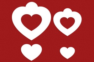 SZABLONY Zestaw Serca w sercach