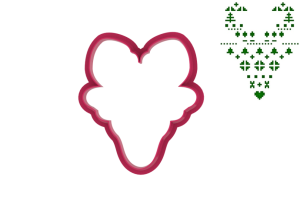 Foremka GŁOWA RENIFERA + szablon