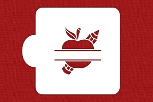 SZABLON Jabłko z kredką do personalizacji