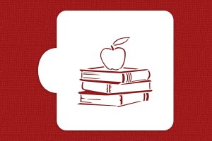 SZABLON Książki z jabłkiem