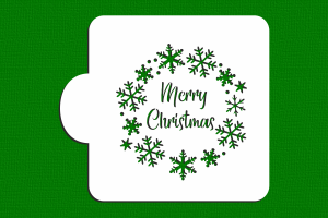 SZABLON Śnieżne Merry Christmas